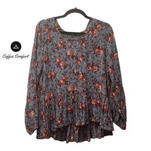 American Eagle Large Women’s Floral Keyhole Shirt